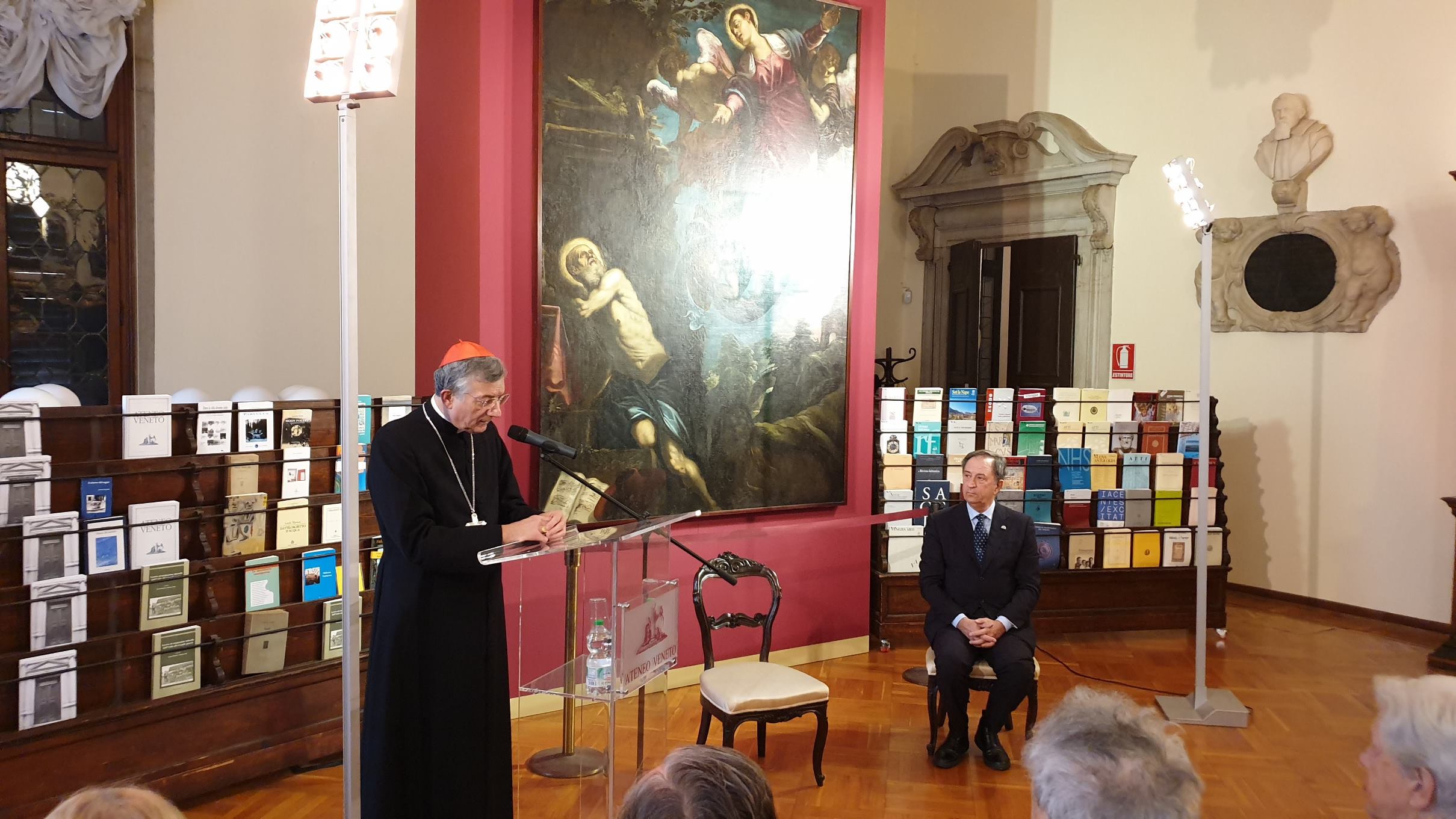 Visita Pastorale Patriarca Moraglia all'Ateneo con Presidente Scarante