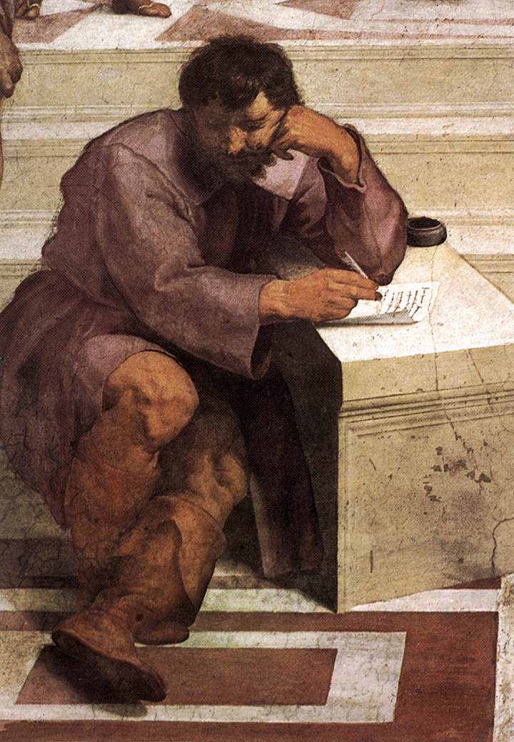 Michelangelo Eraclito scuola di Atene