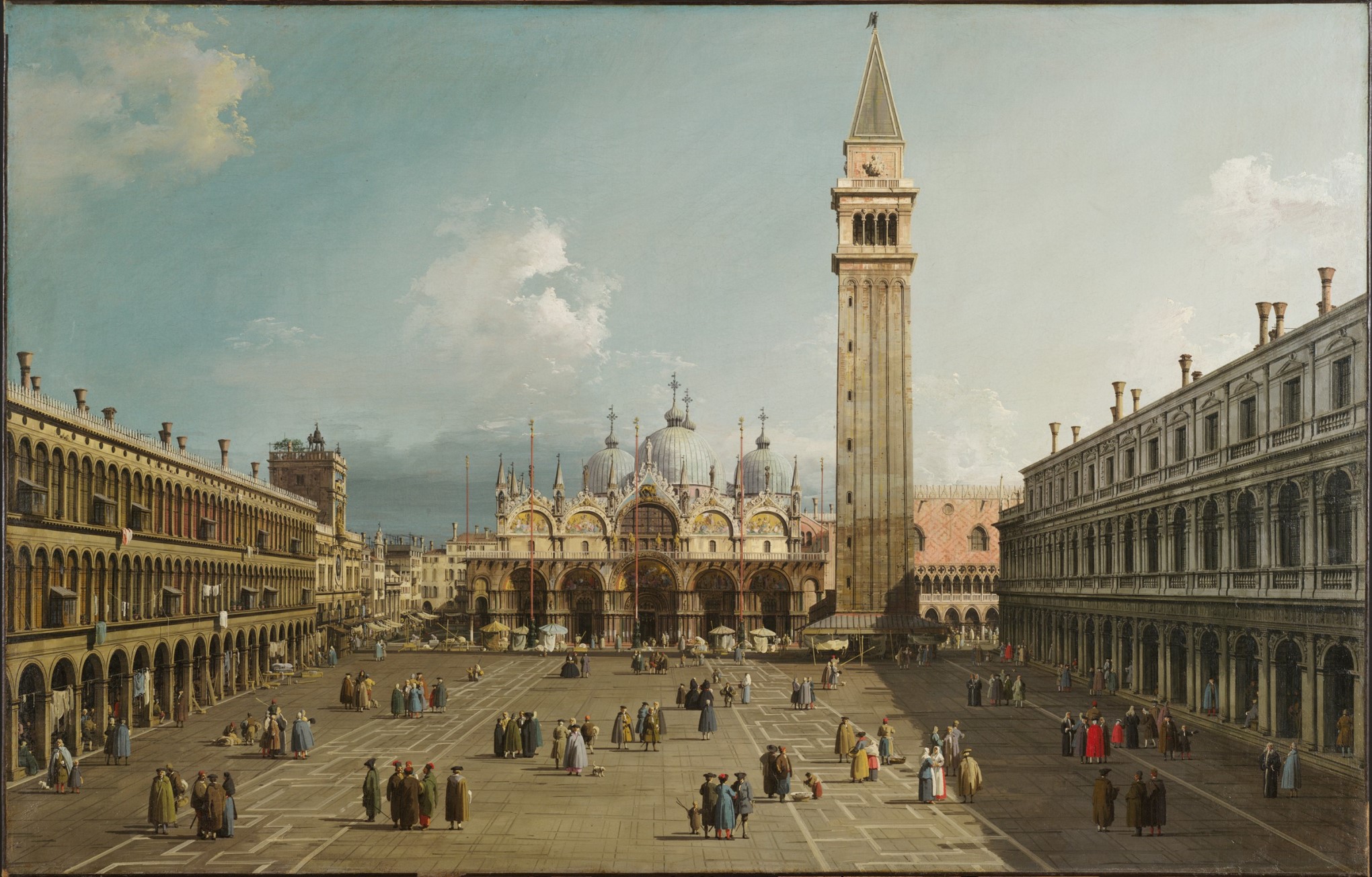 Canaletto, Piazza San Marco, Venezia, Harvard Art Museums (bassa)